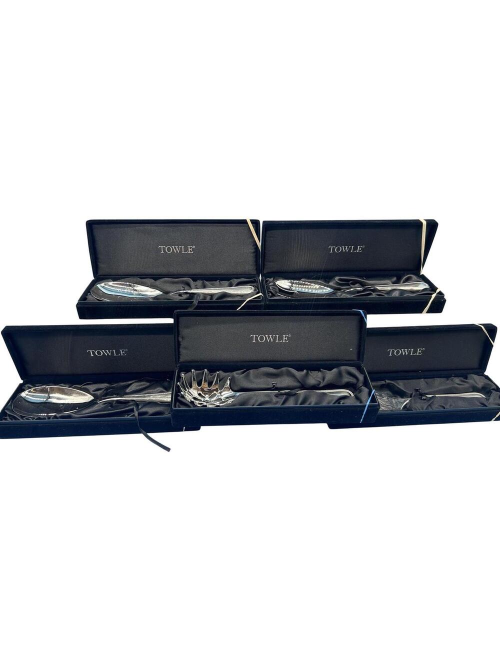 Towle Silver Plated Serving Utensil Set Of 5 Boxed Traditional Silver Tableware